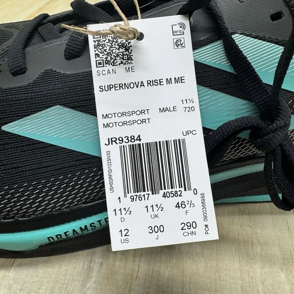 NEW Adidas Mercedes AMG Petronas F1 Supernova Rise Mens Sz 12 Black JR9384